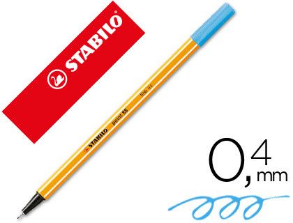 STABILO point 88 Punta fina trazo 0,4 mm. Azul celeste Ref. 88/57
