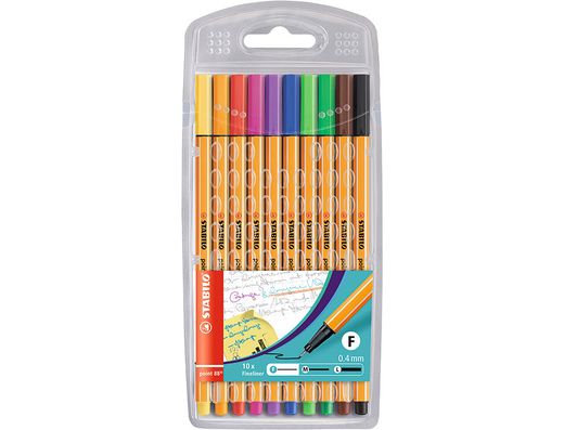 STABILO point 88 Punta fina trazo 0,4 mm. colores surtidos Estuche 10 ud. Ref. 8810