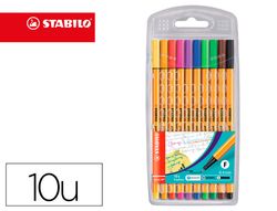 STABILO point 88 Punta fina trazo 0,4 mm. colores surtidos Estuche 10 ud. Ref. 8810