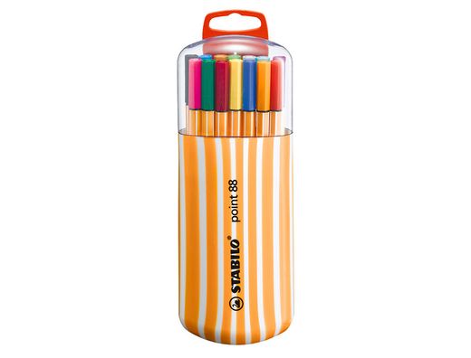 STABILO point 88 Punta fina trazo 0,4 mm. colores surtidos Estuche 20 ud. Ref. 8820/02