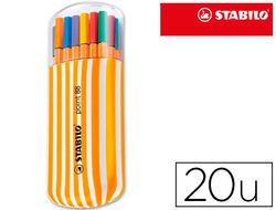 STABILO point 88 Punta fina trazo 0,4 mm. colores surtidos Estuche 20 ud. Ref. 8820/02