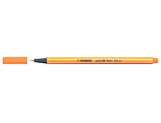 STABILO point 88 Punta fina trazo 0,4 mm. Naranja fluorescente Ref. 88/054
