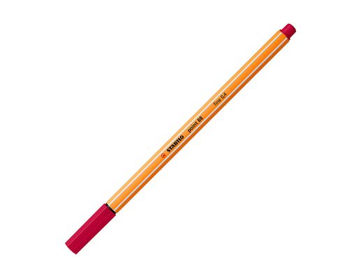 STABILO point 88 Punta fina trazo 0,4 mm. Rojo carmín Ref. 88/50