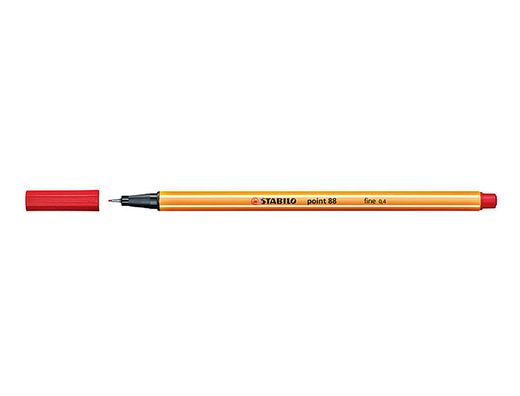 STABILO point 88 Punta fina trazo 0,4 mm. Rojo fluorescente Ref. 88/040