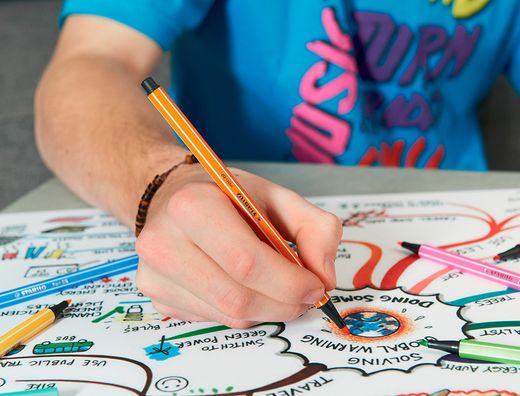 STABILO Rotulador Pen 68 azul marino 68/32