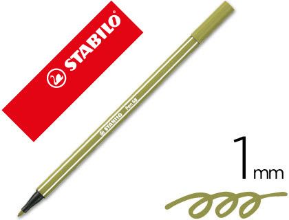 STABILO Rotulador Pen 68 verde tierra 68/63