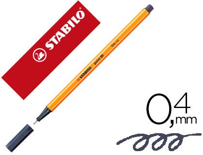 STABILO Rotulador Point 88 0.4mm gris payne 88/98