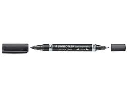 STAEDTLER LUMOCOLOR Marcador duo negro anchos de trazo: 0,6 y 1,5 mm.348-9
