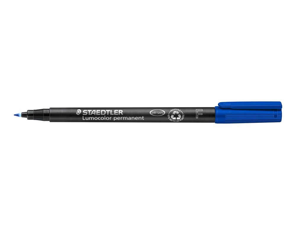 STAEDTLER LUMOCOLOR rotulador permanente (F) punta fina 0.6 mm Azul 318-3