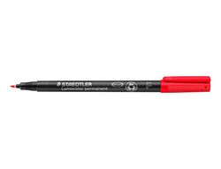 STAEDTLER LUMOCOLOR rotulador permanente (F) punta fina 0.6 mm rojo REF. 318-2