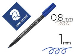 STAEDTLER LUMOCOLOR rotulador permanente (M) punta media 1 mm Azul Ref. 317-3