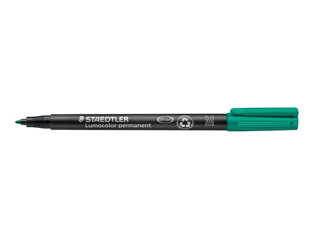 STAEDTLER LUMOCOLOR rotulador permanente (M) punta media 1 mm verde Ref. 317-5