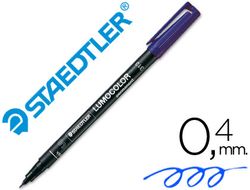 STAEDTLER LUMOCOLOR rotulador permanente (S) punta superfina 0.4 mmAZUL REF. 313-3
