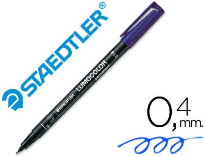 STAEDTLER LUMOCOLOR rotulador permanente (S) punta superfina 0.4 mmAZUL REF. 313-3