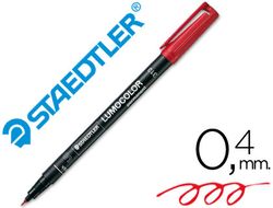 STAEDTLER LUMOCOLOR rotulador permanente (S) punta superfina 0.4 mmROJO REF. 313-2