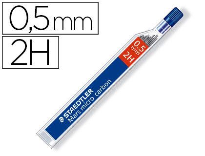STAEDTLER Mina Mars Micro Carbon Estuche 12ud Trazo 0.5 mm 2H 25005-2H