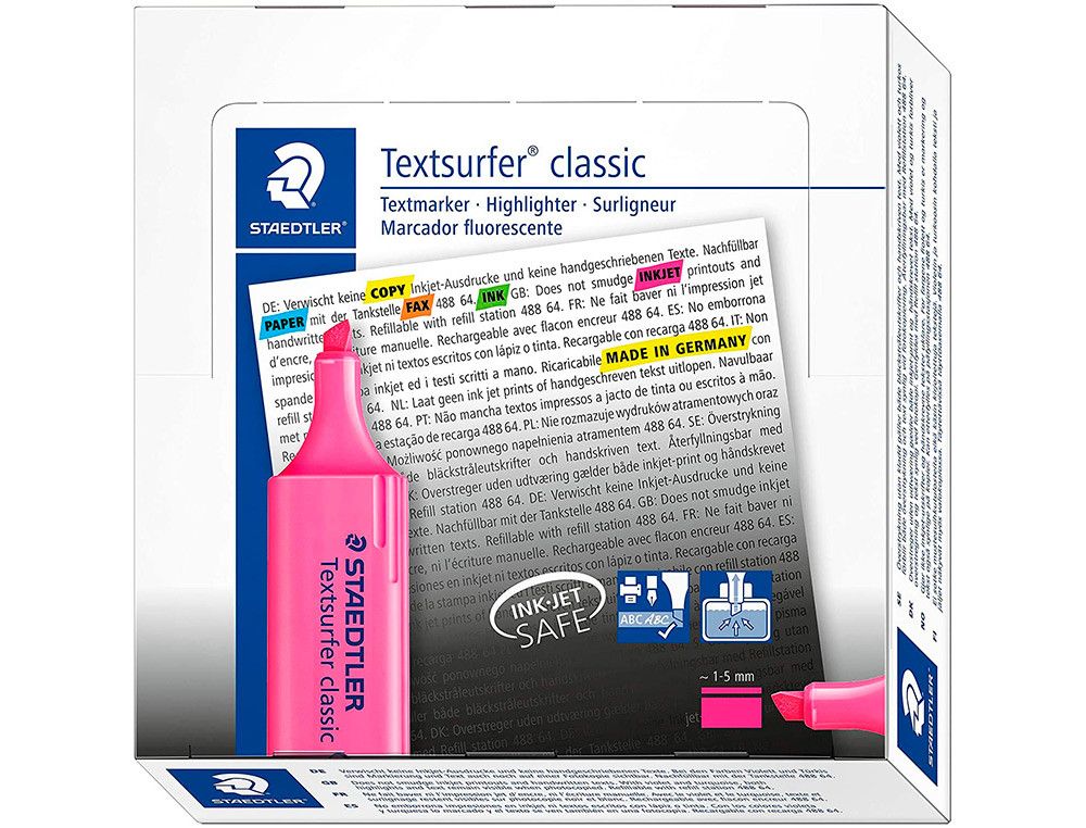 STAEDTLER Textsurfer Classic Marcador fluorescente Rosa Ref. 364-23