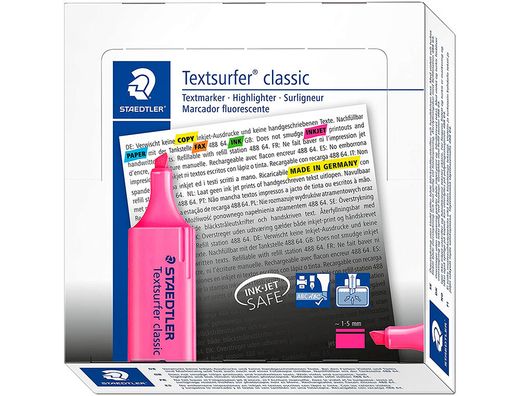 STAEDTLER Textsurfer Classic Marcador fluorescente Rosa Ref. 364-23