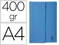 Subcarpeta cartulina exacompta clean safe pocket horizontal DIN A4 con 2 solapas azul 400 gr paquete