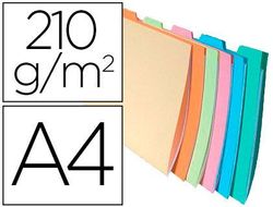 Subcarpeta Cartulina Exacompta Din A4 Apaisada Pestaña Lateral Juego 6 Unidades Colores Surtidos 240