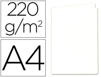 Subcarpeta Cartulina Exacompta Din A4 Blanca 220 Gr
