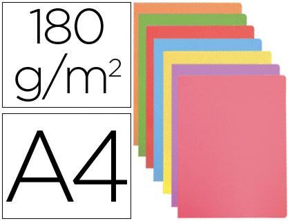 Subcarpeta Cartulina Gio Din A4 Colores Pasteles Surtidos 180 G/M2 Paquete de 50 Unidades