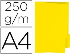 Subcarpeta Cartulina Gio Din A4 Pestaña Derecha 250 G/M2 Amarillo