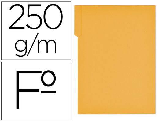 Subcarpeta Cartulina Gio Folio Pestaña Derecha 250 G/M2 Amarillo