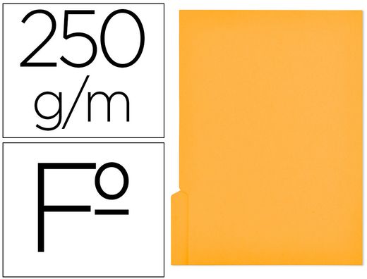 Subcarpeta Cartulina Gio Folio Pestaña Izquierda 250 G/M2 Amarillo
