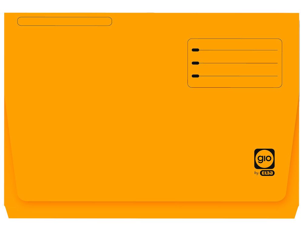 Subcarpeta Cartulina Gio Folio Pocket Naranja Con Bolsa y Solapa