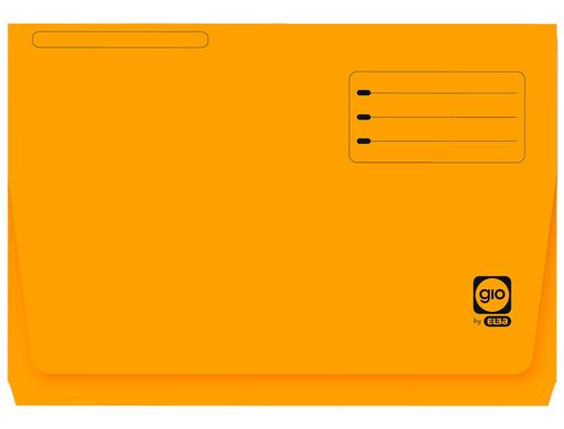 Subcarpeta Cartulina Gio Folio Pocket Naranja Con Bolsa y Solapa
