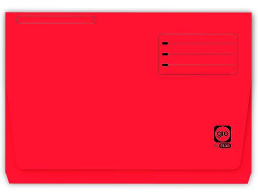 Subcarpeta Cartulina Gio Folio Pocket Rojo - Bolsa y Solapa