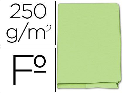 Subcarpeta Cartulina Gio Folio Pocket Verde con Bolsa y Solapa 250Gr.