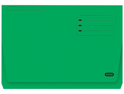 Subcarpeta Cartulina Gio Folio Pocket Verde con Bolsa y Solapa 250Gr.