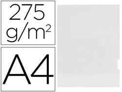 Subcarpeta cartulina gio plastificada presentacion 2 solapas din a4 blanco 275g/m2