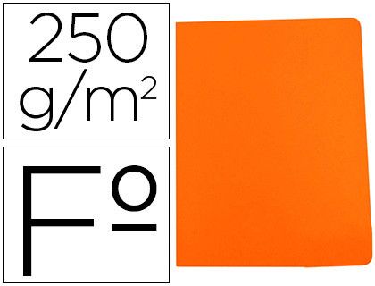 Subcarpeta cartulina gio simple intenso folio naranja 250g/m2