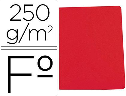 Subcarpeta cartulina gio simple intenso folio rojo 250g/m2