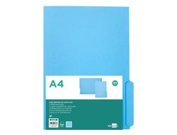 Subcarpeta cartulina liderpapel din a4 pestaña derecha 240g/m2 azul
