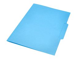 Subcarpeta cartulina liderpapel folio pestaña central 240g/m2 azul