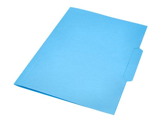 Subcarpeta cartulina liderpapel folio pestaña central 240g/m2 azul