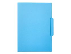 Subcarpeta cartulina liderpapel folio pestaña central 240g/m2 azul