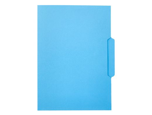 Subcarpeta cartulina liderpapel folio pestaña central 240g/m2 azul