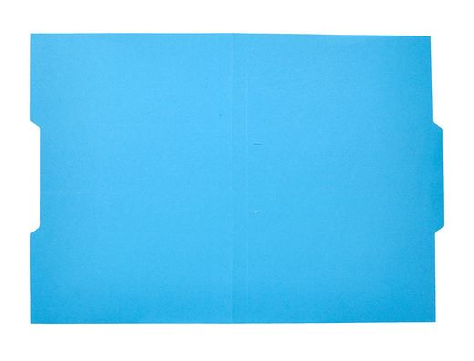 Subcarpeta cartulina liderpapel folio pestaña central 240g/m2 azul