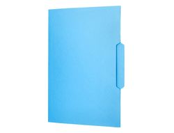 Subcarpeta cartulina liderpapel folio pestaña central 240g/m2 azul
