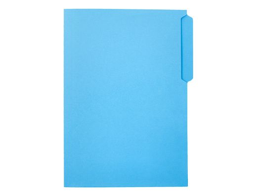 Subcarpeta cartulina liderpapel folio pestaña superior 240g/m2 azul