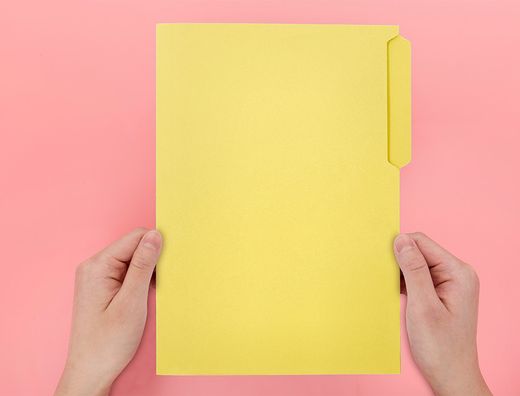 Subcarpeta cartulina liderpapel folio pestaña superior 240g/m2 color amarillo