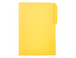 Subcarpeta cartulina liderpapel folio pestaña superior 240g/m2 color amarillo