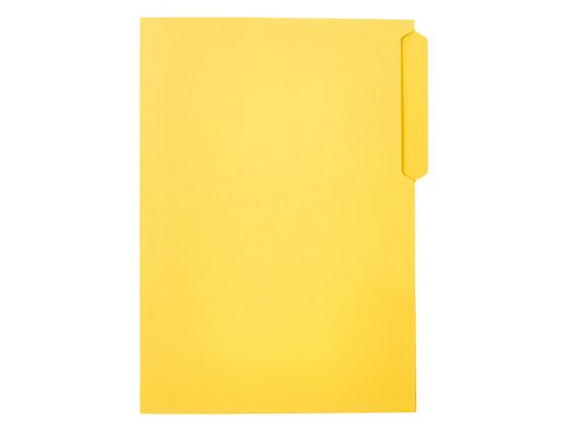 Subcarpeta cartulina liderpapel folio pestaña superior 240g/m2 color amarillo