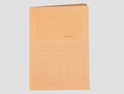 Subcarpeta Cartulina Q-Connect Din A4 Naranja con Ventana Transparente 120 Gr