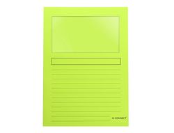 Subcarpeta Cartulina Q-Connect Din A4 Verde con Ventana Transparente 120 Gr
